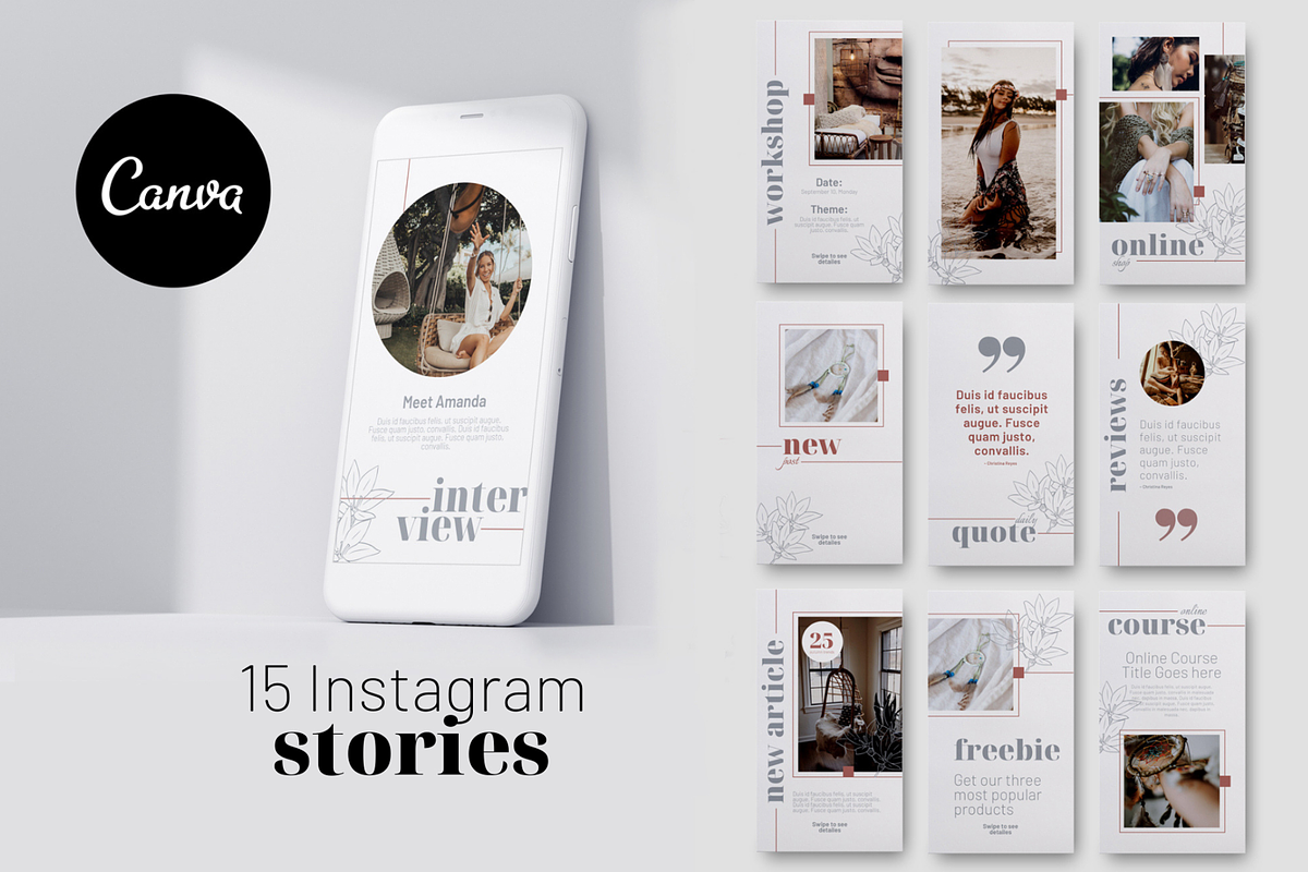 15 Instagram stories Canva template in Instagram Templates - product preview 8