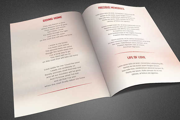 Treasured Funeral Program Template in Brochure Templates - product preview 3