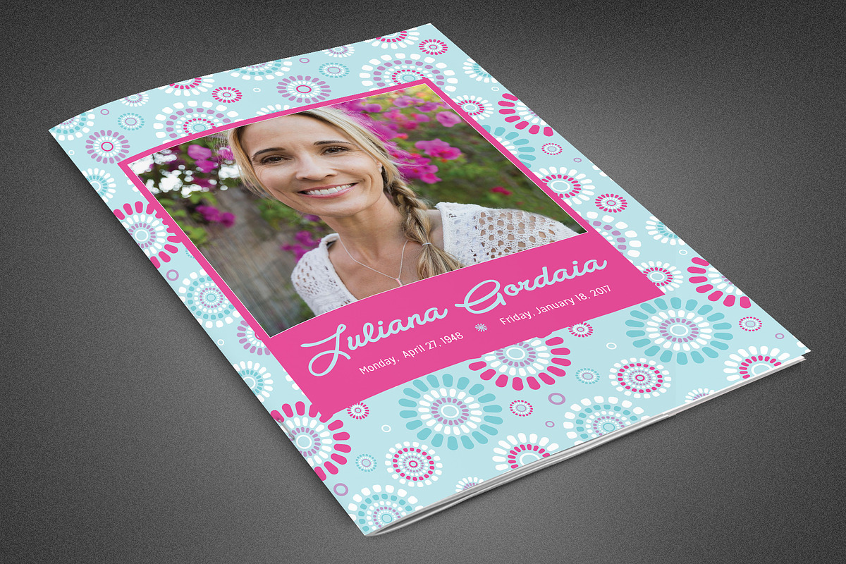 Remembrance Funeral Program Template in Brochure Templates - product preview 8