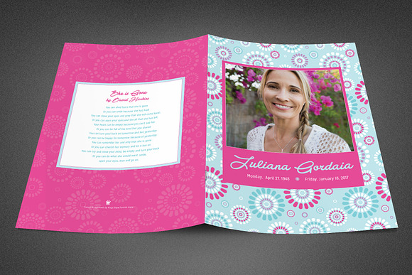 Remembrance Funeral Program Template in Brochure Templates - product preview 2