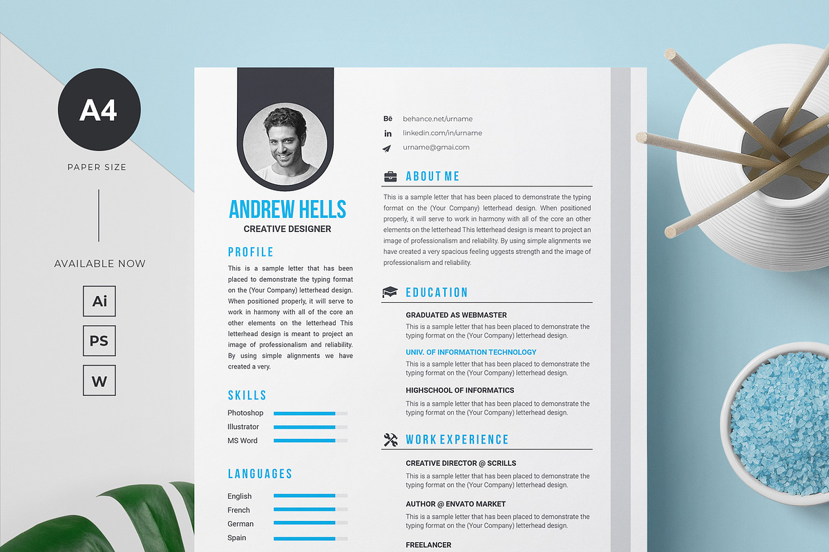Resume / CV Template in Letter Templates - product preview 8