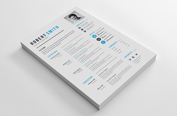Professional Resume / CV Template in Letter Templates - product preview 3