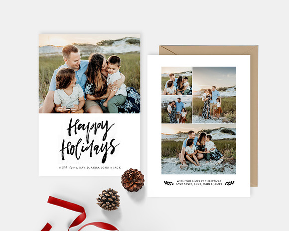 Christmas Card Template CD163 in Card Templates - product preview 2
