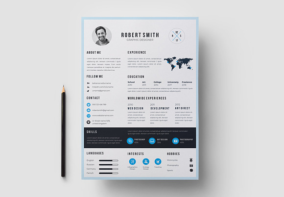 Resume / CV Template in Letter Templates - product preview 2