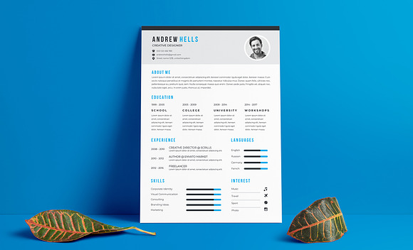 Resume / CV Template in Letter Templates - product preview 1