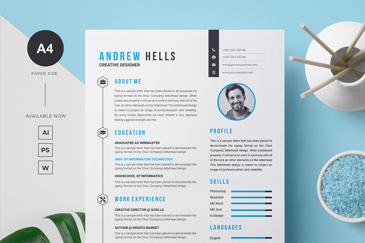 Resume / CV Template in Letter Templates - product preview 8
