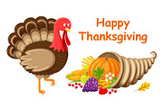 Happy Thanksgiving Poster Turkey