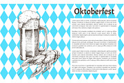 Oktoberfest Beer Objects Set Hand