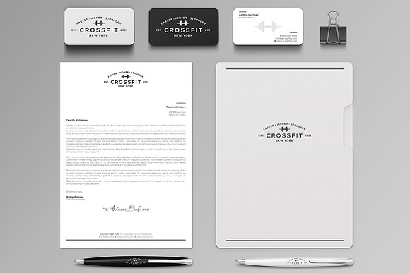 Crossfit Brand Identity Templates in Stationery Templates - product preview 1