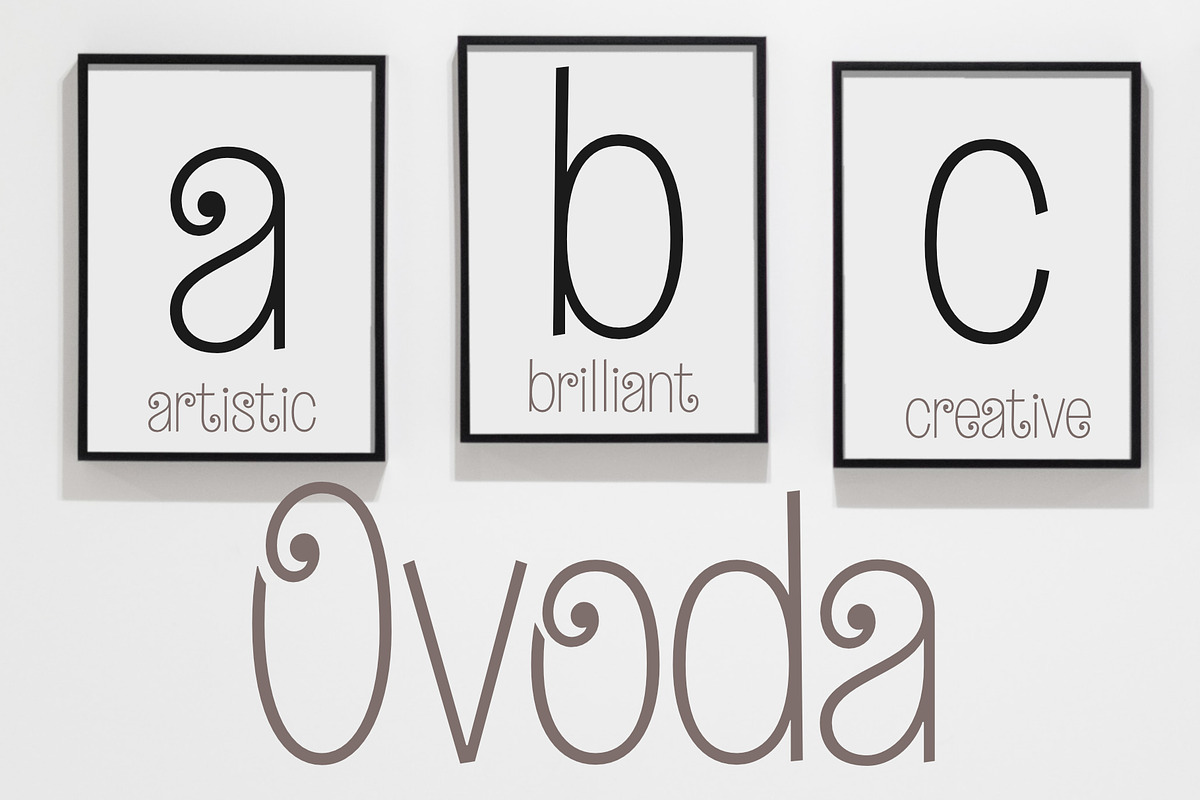 Ovoda – an elegant, playful font! in Display Fonts - product preview 8