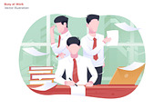 Busy at Work - Vector Illustration