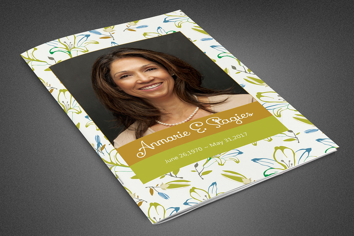 Miss You Funeral Program Template in Brochure Templates - product preview 8