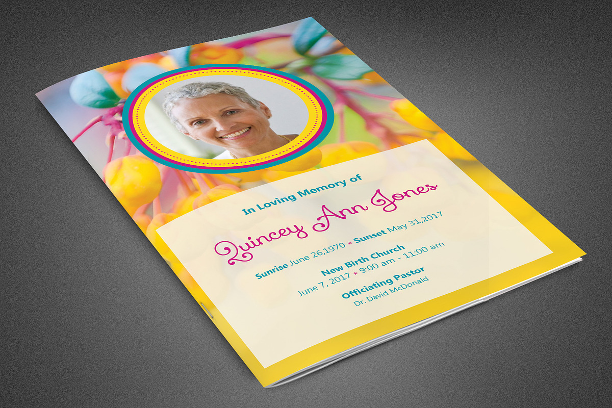 Precious Funeral Program Template in Brochure Templates - product preview 8