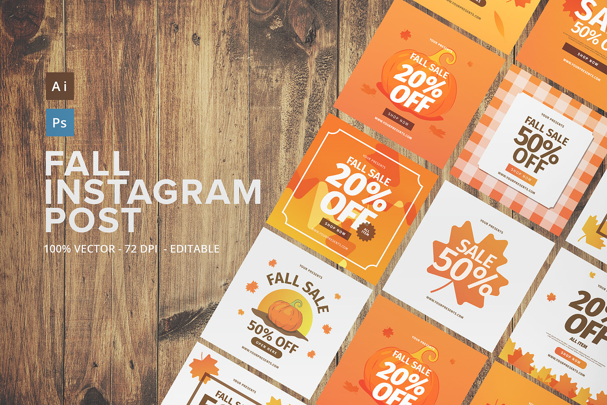 Fall Instagam Post in Instagram Templates - product preview 8
