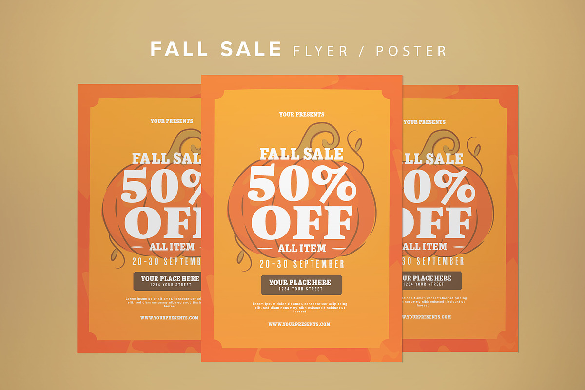 Fall Sale Flyer in Flyer Templates - product preview 8