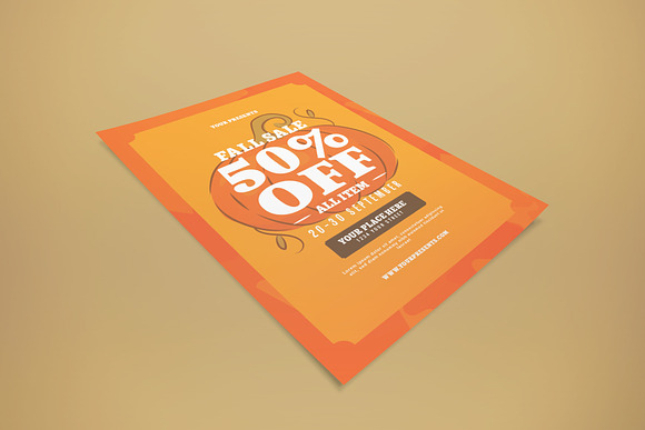 Fall Sale Flyer in Flyer Templates - product preview 1