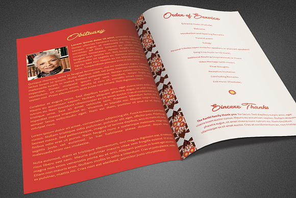 Delicate Funeral Program Template in Brochure Templates - product preview 1