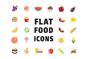 Flat Food Icons