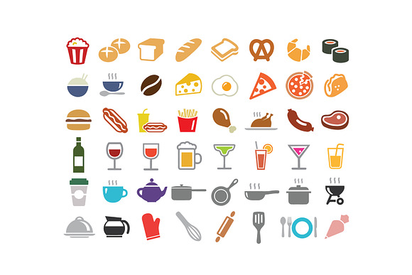 Flat Food Icons in Food Icons - product preview 2