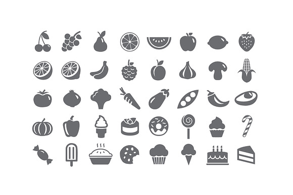 Flat Food Icons in Food Icons - product preview 3