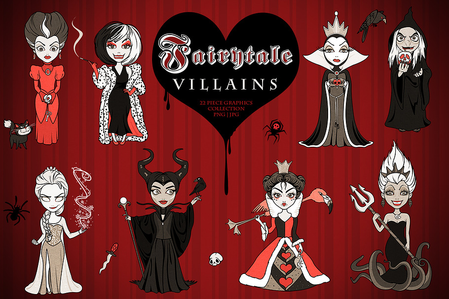 Fairytale Villains Graphics Set in Illustrations - product preview 8