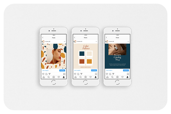 BROWN Instagram Feed in Instagram Templates - product preview 2