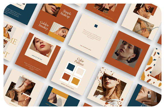 BROWN Instagram Feed in Instagram Templates - product preview 3