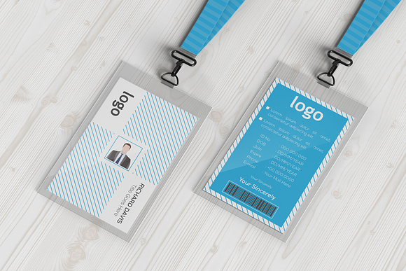 Office ID Card Template in Card Templates - product preview 2