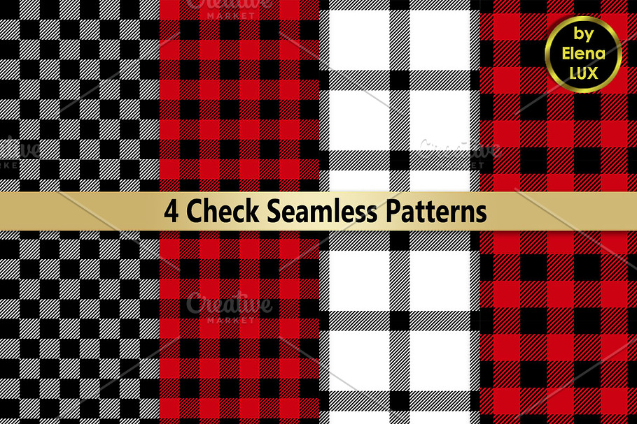 Check Seamless Pattern Set in Patterns - product preview 8