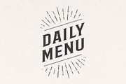 Daily Menu, Lettering. Wall decor