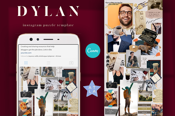 CANVA Instagram Puzzle Feed Template