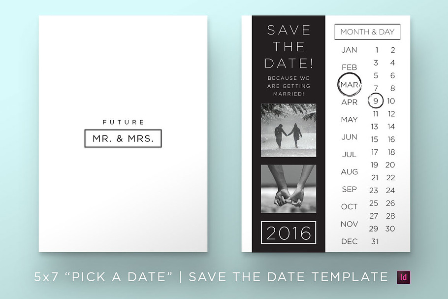Pick a Date | Save the Date Template in Wedding Templates - product preview 8