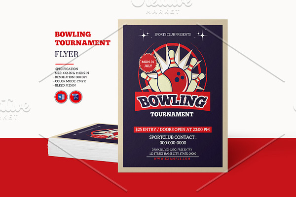 Bowling Tournament Flyer V1076