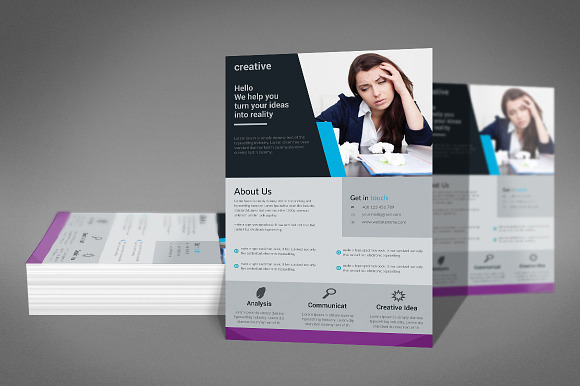 Human Resource Management Flyer in Flyer Templates - product preview 2