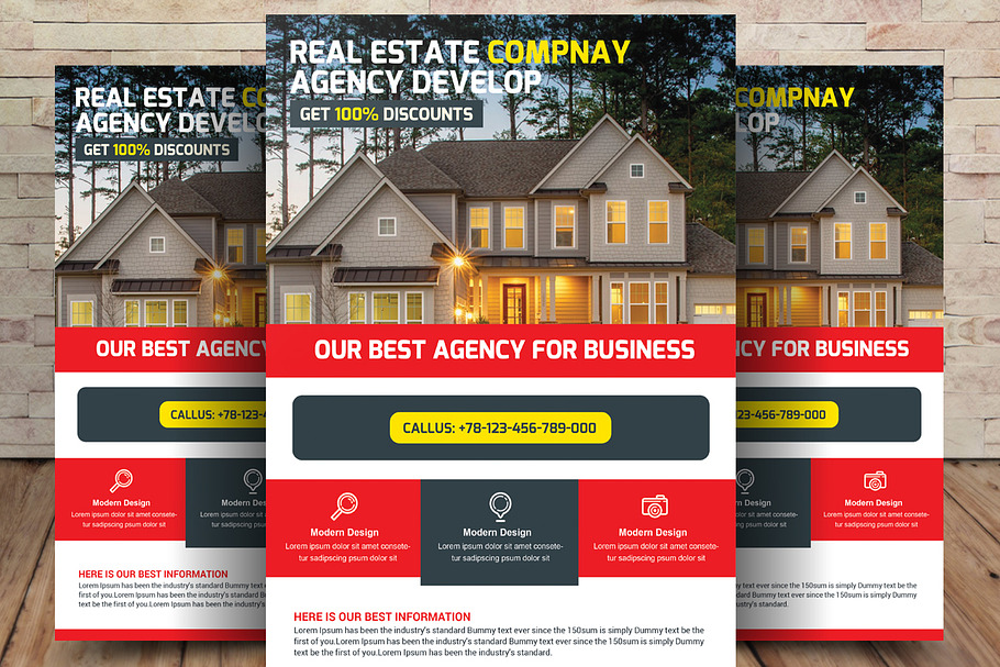 Real Estate Flyer Template in Flyer Templates - product preview 8