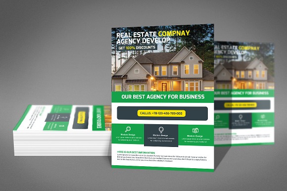 Real Estate Flyer Template in Flyer Templates - product preview 2