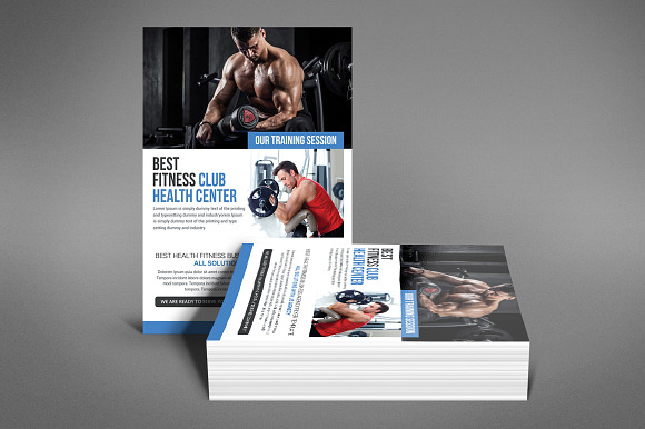 Body Fitness Club Flyer in Flyer Templates - product preview 3