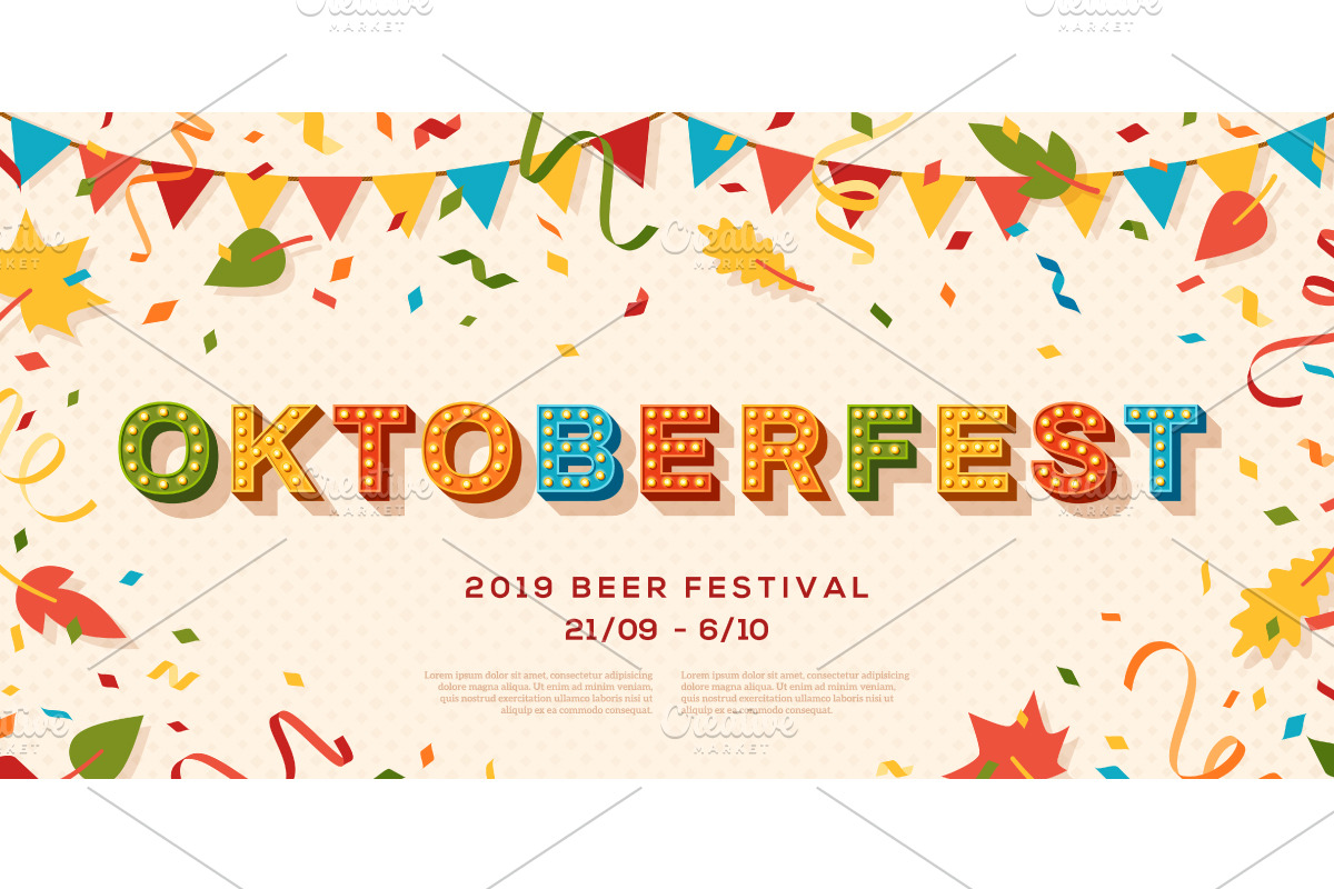 Oktoberfest banner vector template in Objects - product preview 8