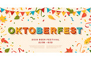 Oktoberfest banner vector template