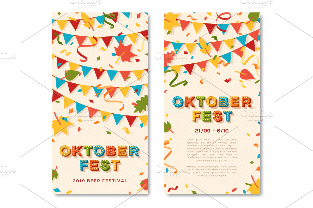 Oktoberfest brochure vector template in Illustrations - product preview 8