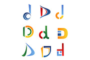 Letter D symbols