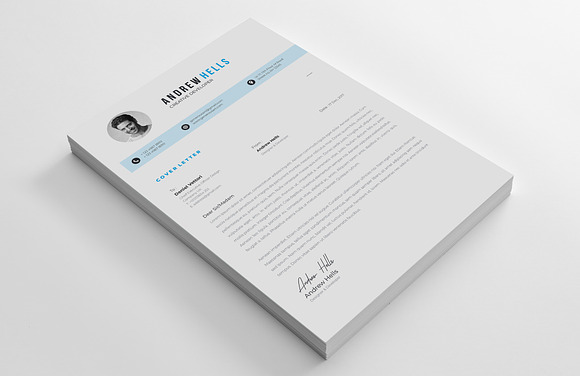 Creative Resume / CV Template in Letter Templates - product preview 5