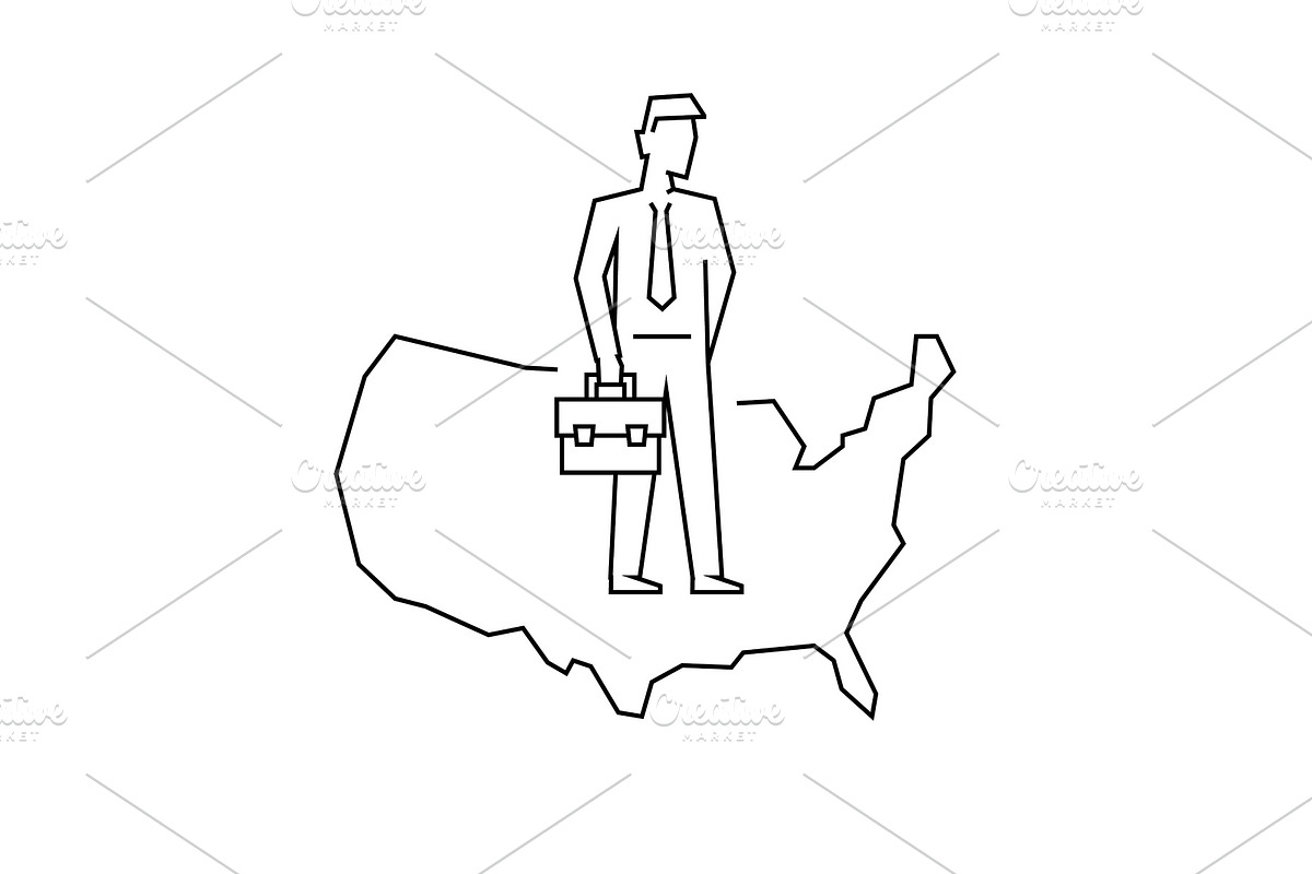 Businessman with briefcase standind in Illustrations - product preview 8