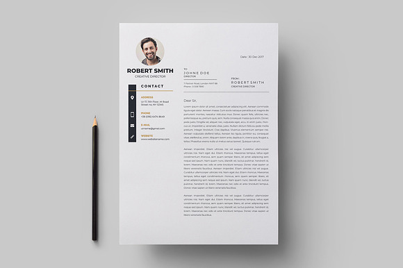 Professional Resume / CV Template in Letter Templates - product preview 4