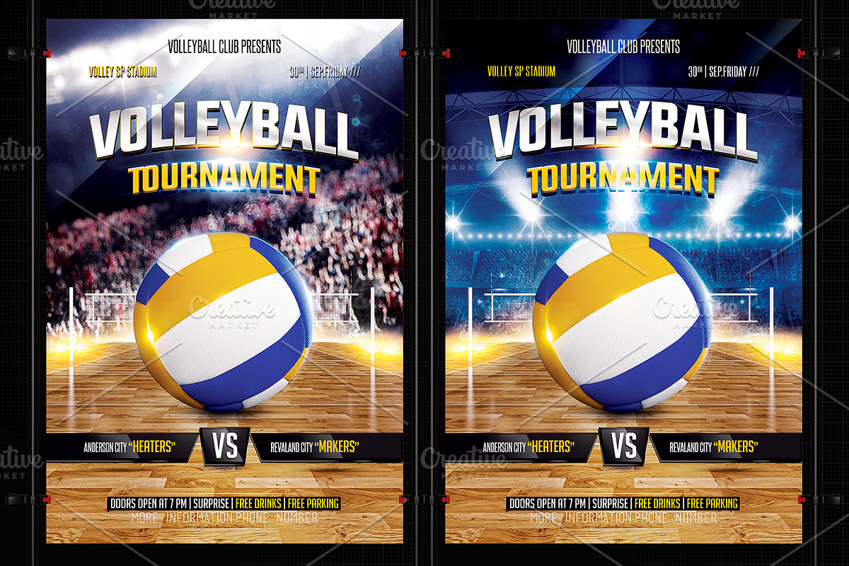 Volleyball Flyer Template in Flyer Templates - product preview 8