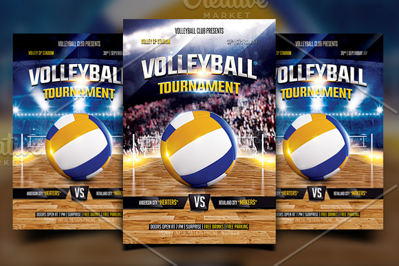 Volleyball Flyer Template in Flyer Templates - product preview 2