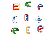 Letter E symbols