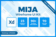 MIJA - Wireframe UI Kit (Adobe XD)