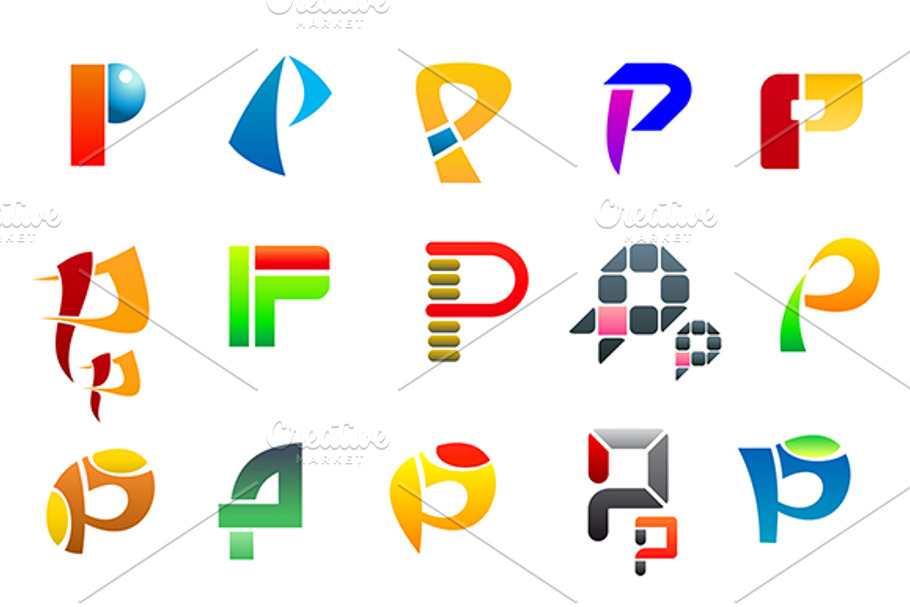 Symbols of letter P in Graphics - product preview 8