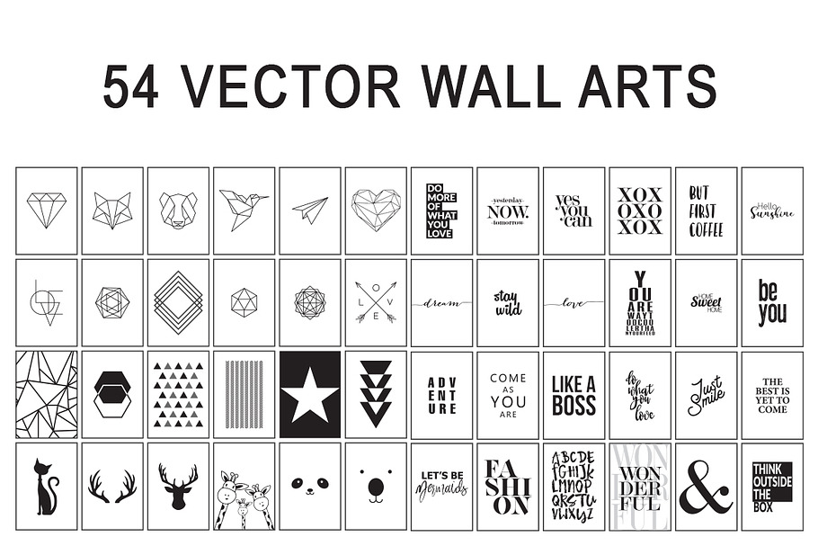 54 Vector Wall Arts Collections